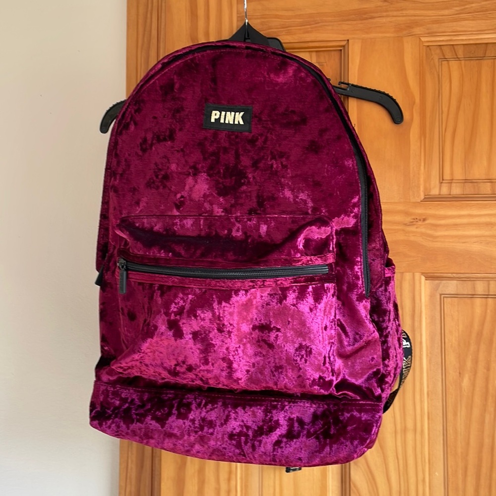 Pink burgundy backpack